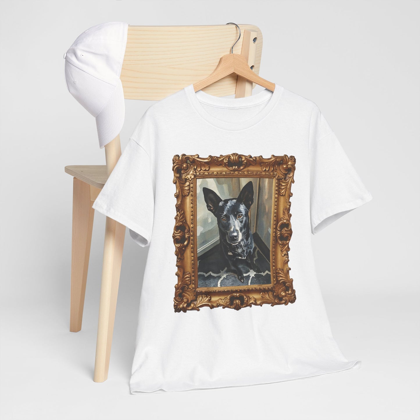 Unisex Heavy Cotton Personalized Watercolor Pet Art, Pet Lover Shirt, Gift for Dog Owners, Casual Wear, Unique Pet Art Tee