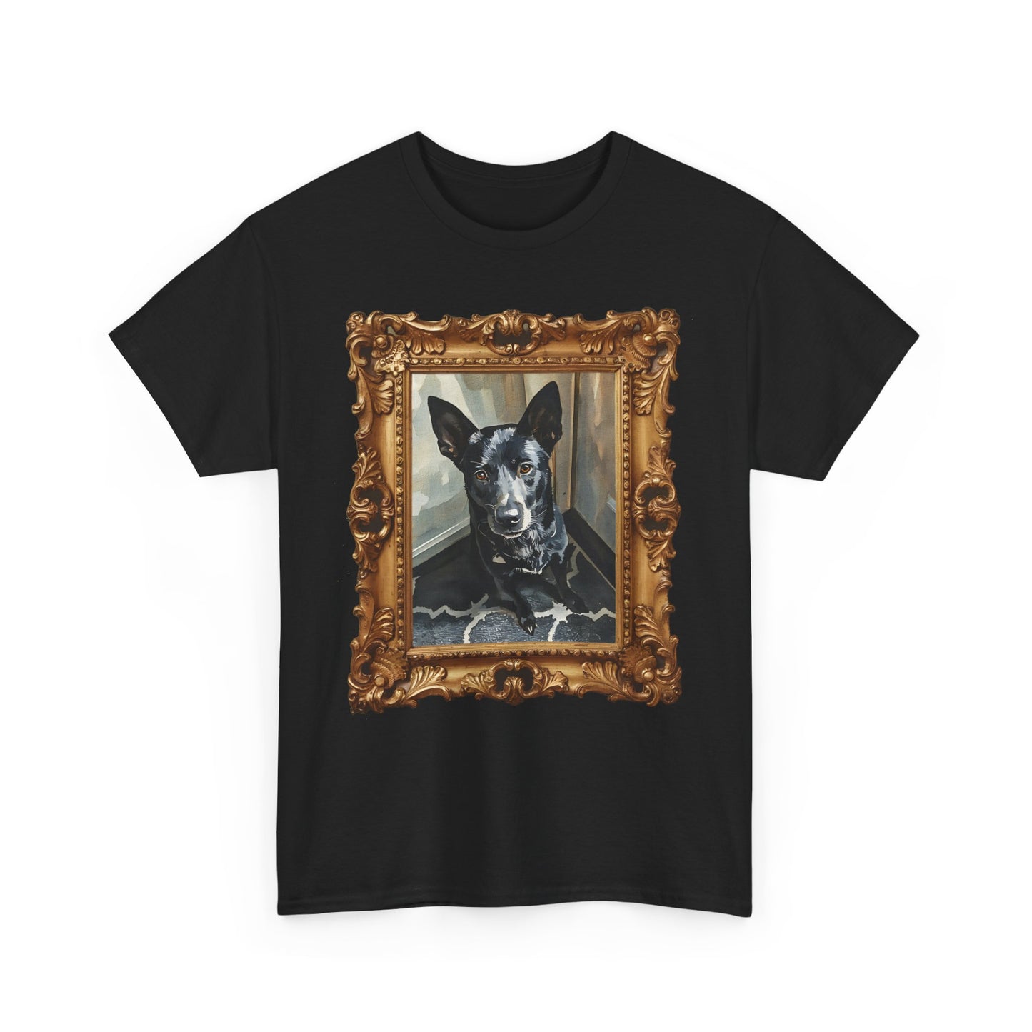 Unisex Heavy Cotton Personalized Watercolor Pet Art, Pet Lover Shirt, Gift for Dog Owners, Casual Wear, Unique Pet Art Tee