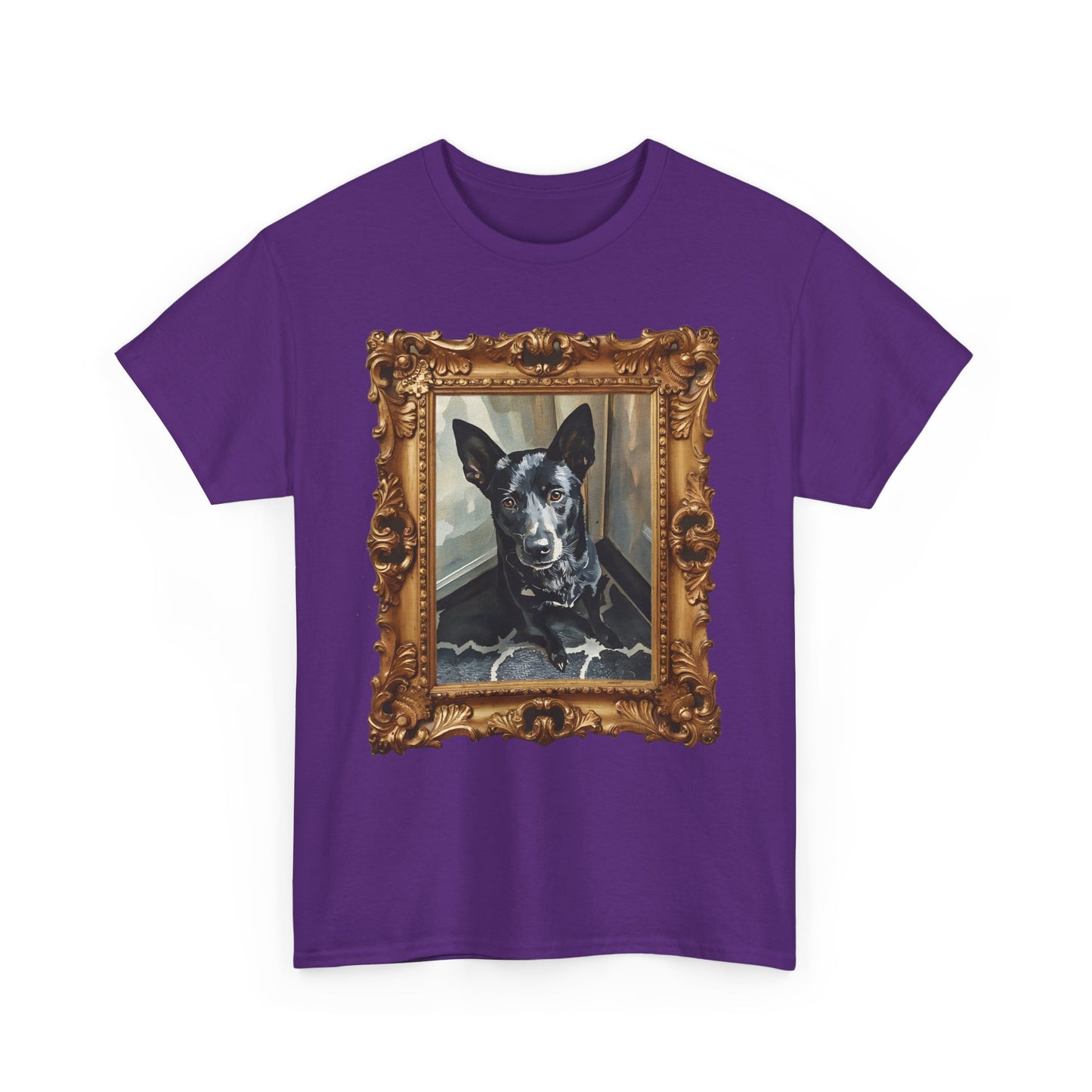 Unisex Heavy Cotton Personalized Watercolor Pet Art, Pet Lover Shirt, Gift for Dog Owners, Casual Wear, Unique Pet Art Tee