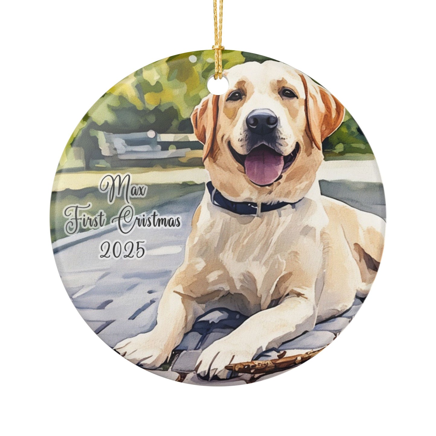 Personalized Pet Ceramic Ornament, Pet lover gift, Pet Memorial Gift