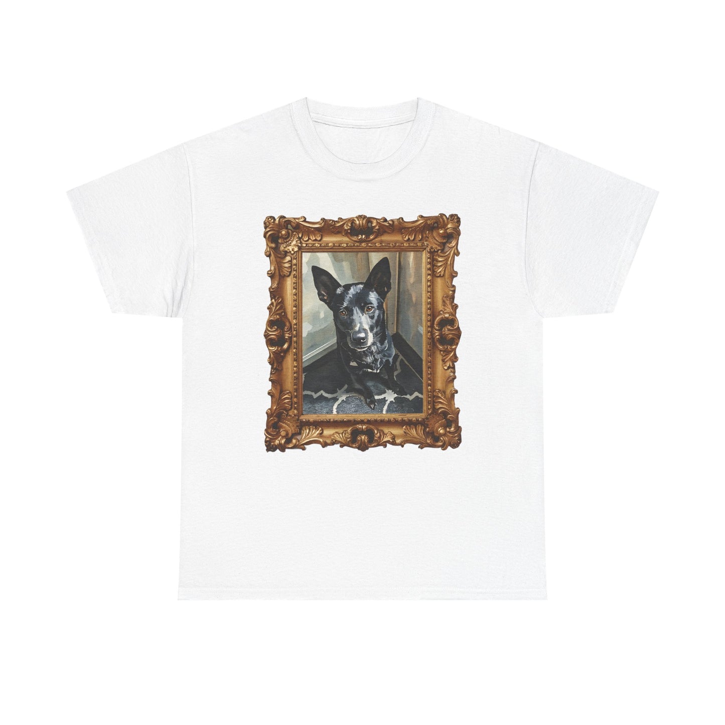 Unisex Heavy Cotton Personalized Watercolor Pet Art, Pet Lover Shirt, Gift for Dog Owners, Casual Wear, Unique Pet Art Tee