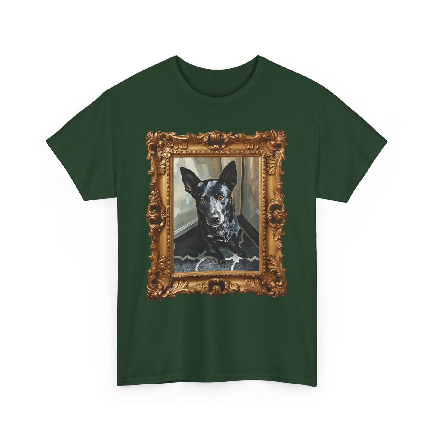 Unisex Heavy Cotton Personalized Watercolor Pet Art, Pet Lover Shirt, Gift for Dog Owners, Casual Wear, Unique Pet Art Tee