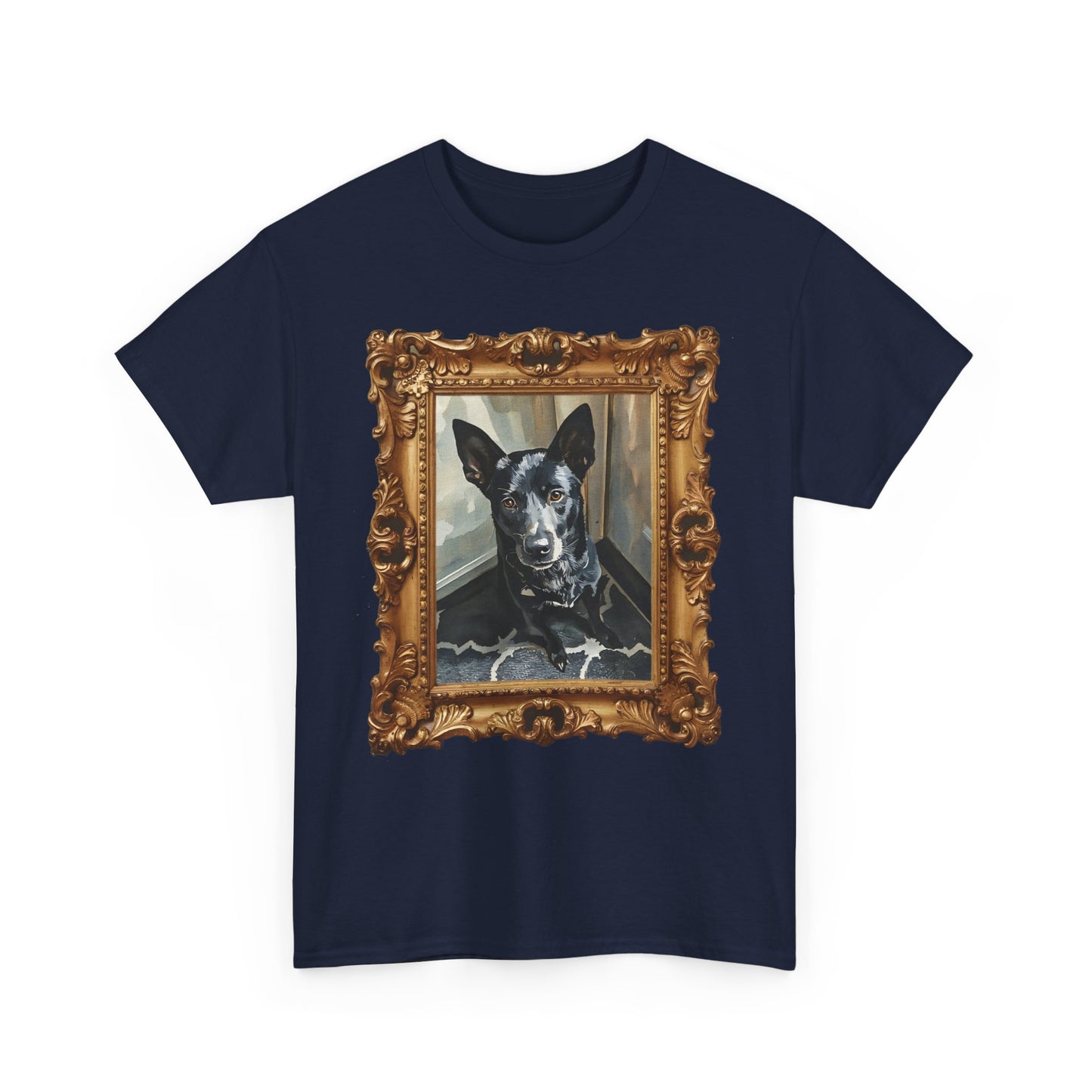 Unisex Heavy Cotton Personalized Watercolor Pet Art, Pet Lover Shirt, Gift for Dog Owners, Casual Wear, Unique Pet Art Tee