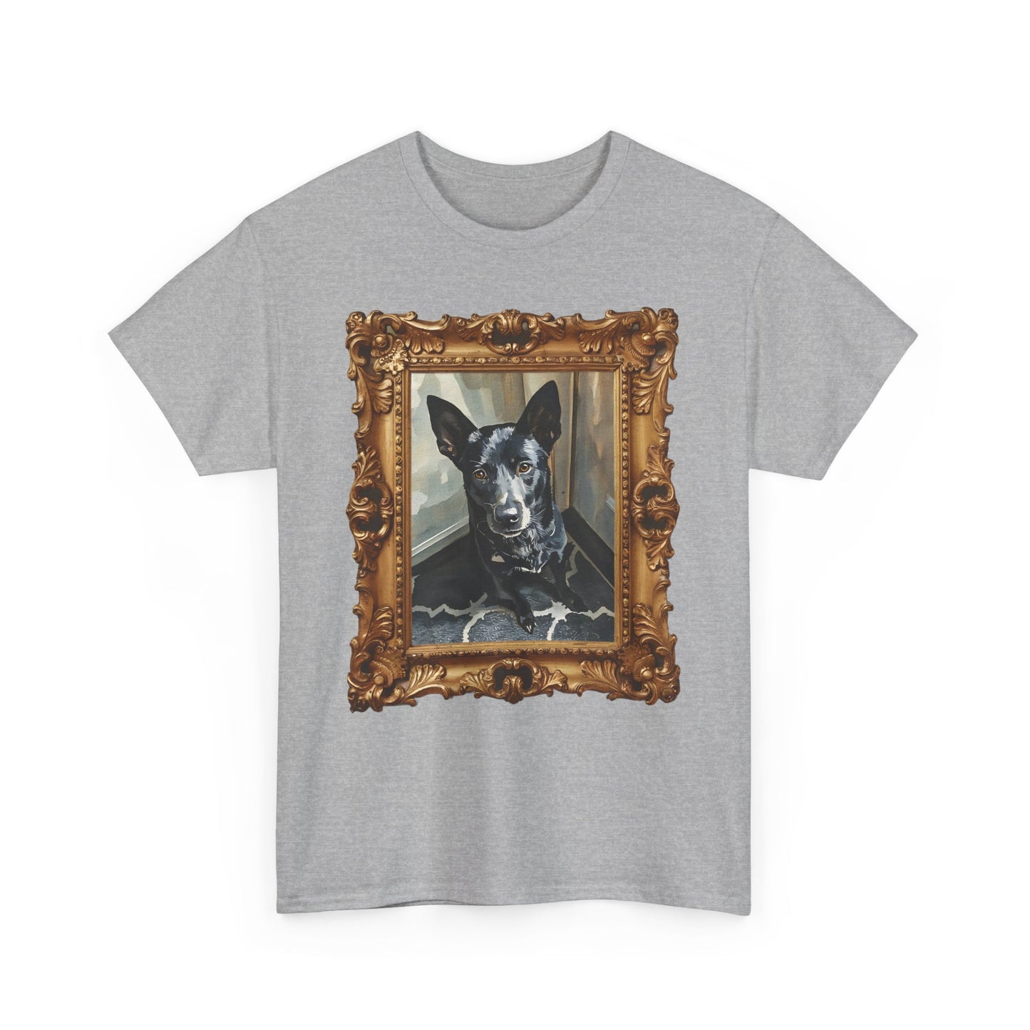Unisex Heavy Cotton Personalized Watercolor Pet Art, Pet Lover Shirt, Gift for Dog Owners, Casual Wear, Unique Pet Art Tee
