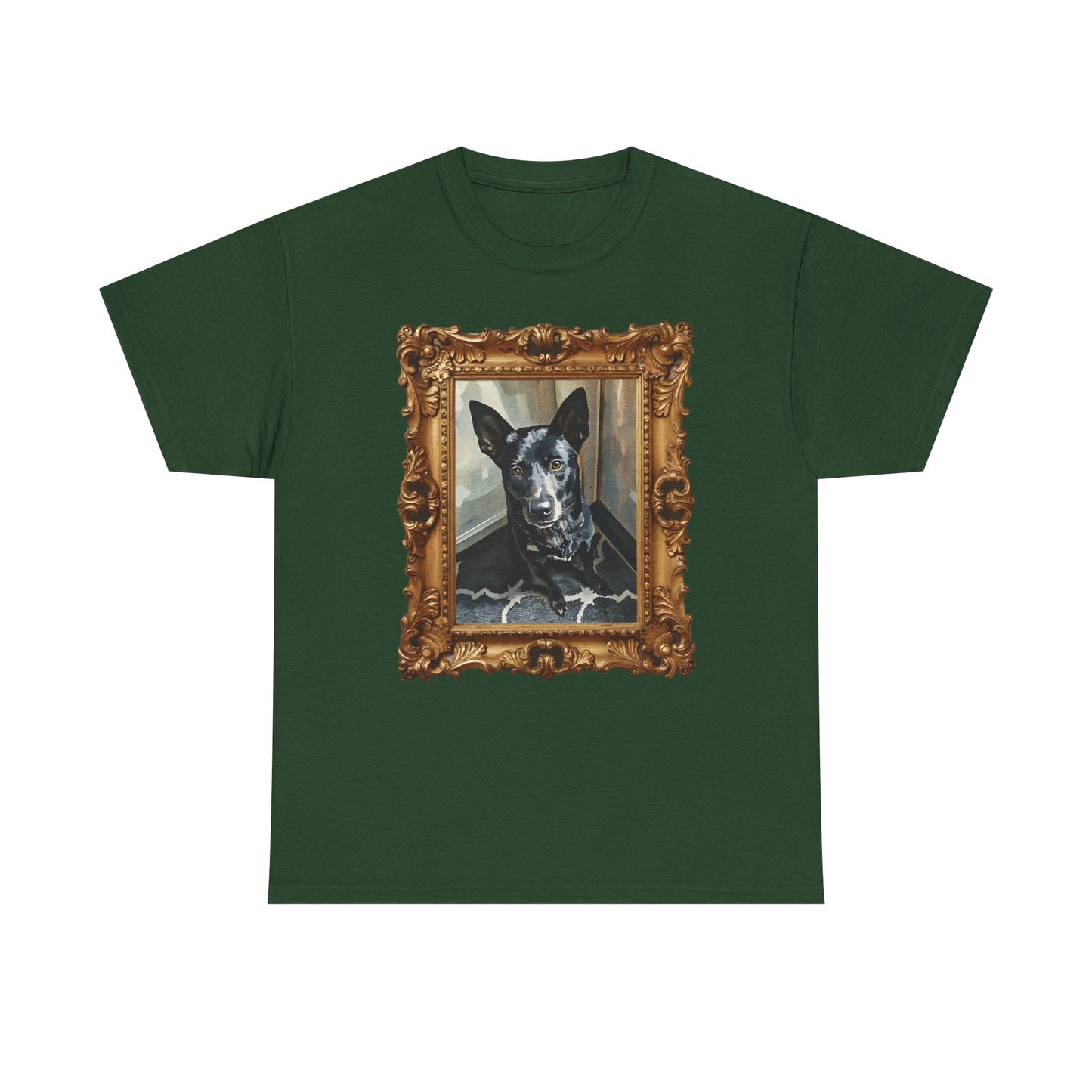 Unisex Heavy Cotton Personalized Watercolor Pet Art, Pet Lover Shirt, Gift for Dog Owners, Casual Wear, Unique Pet Art Tee