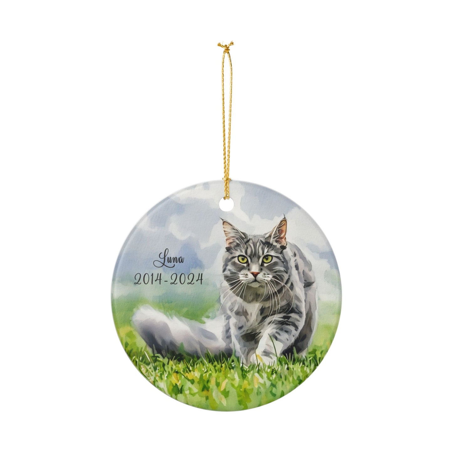 Custom Pet Ceramic Ornament, Pet lover gift, Pet Memorial Gift
