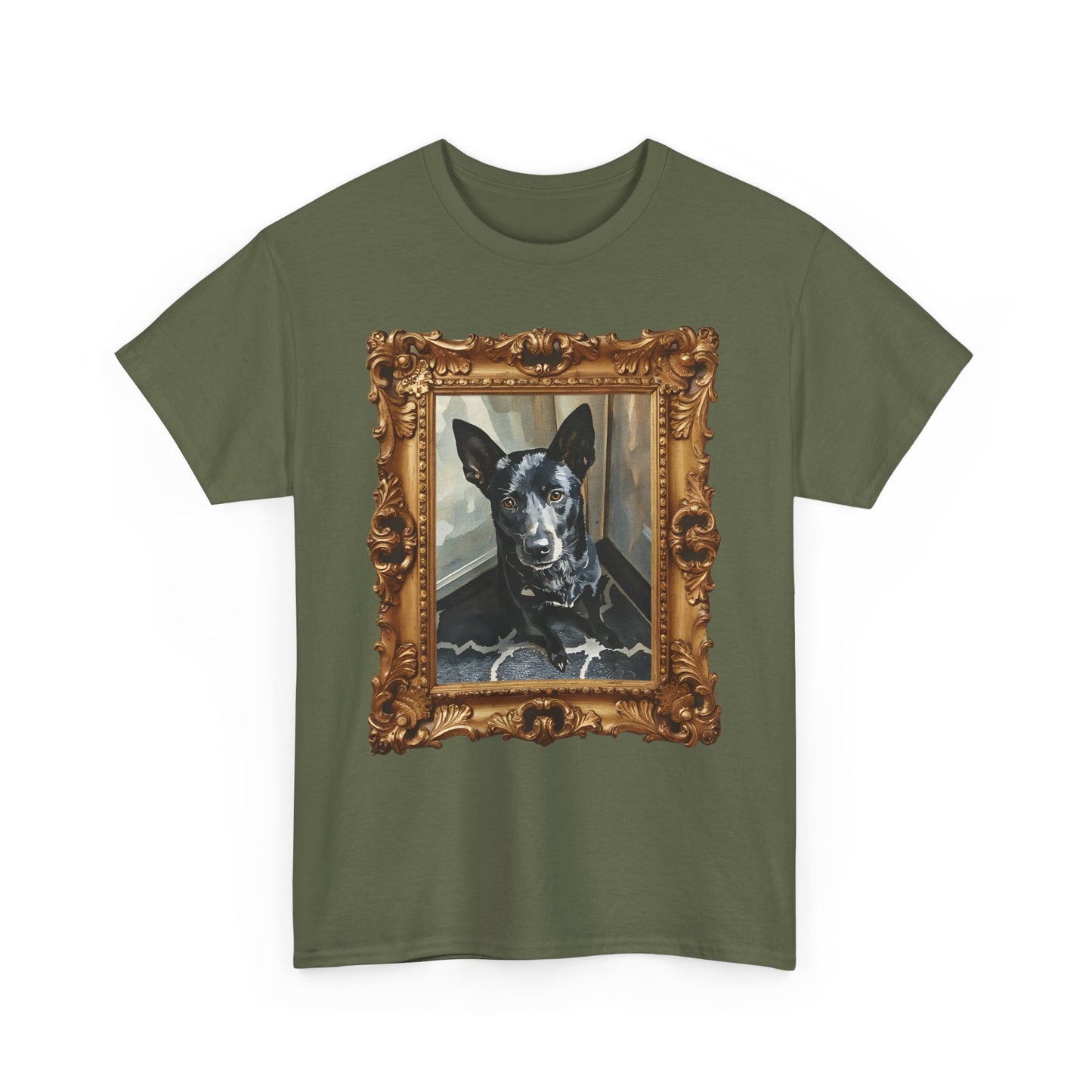Unisex Heavy Cotton Personalized Watercolor Pet Art, Pet Lover Shirt, Gift for Dog Owners, Casual Wear, Unique Pet Art Tee