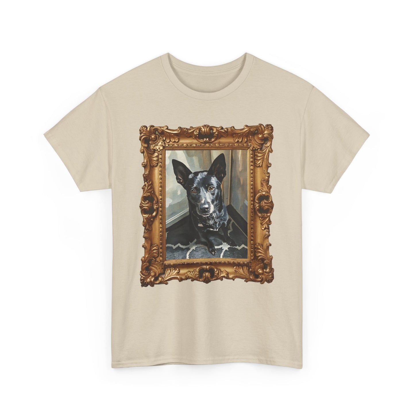 Unisex Heavy Cotton Personalized Watercolor Pet Art, Pet Lover Shirt, Gift for Dog Owners, Casual Wear, Unique Pet Art Tee