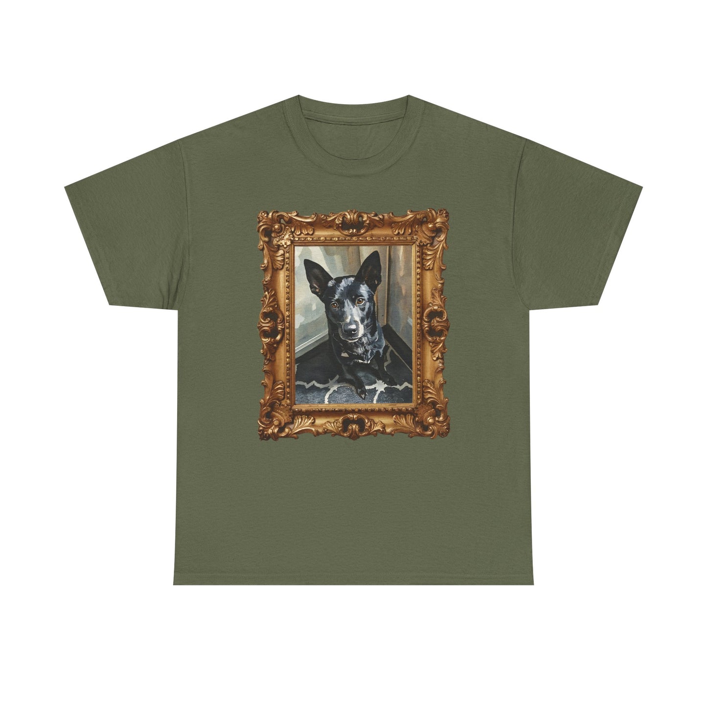 Unisex Heavy Cotton Personalized Watercolor Pet Art, Pet Lover Shirt, Gift for Dog Owners, Casual Wear, Unique Pet Art Tee