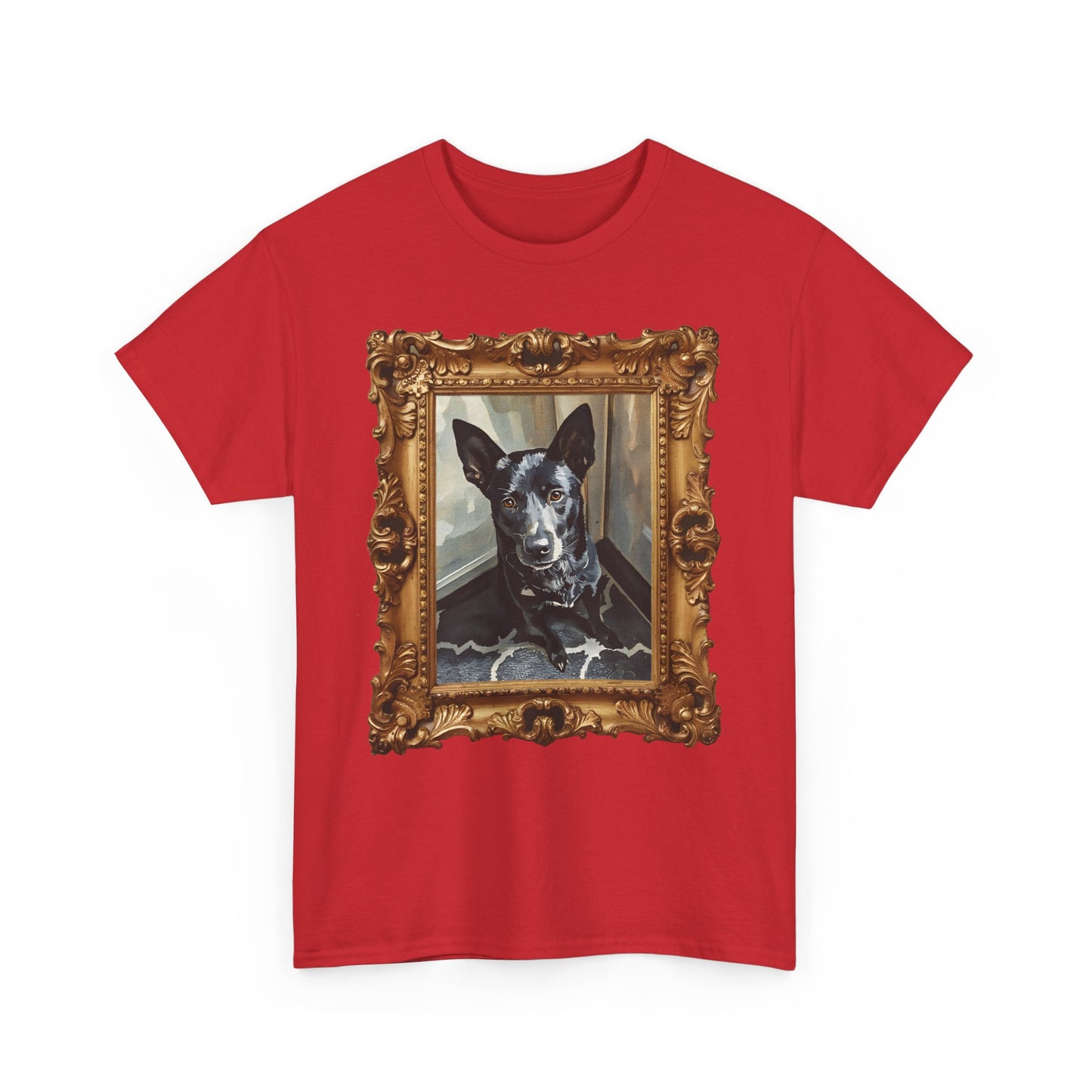 Unisex Heavy Cotton Personalized Watercolor Pet Art, Pet Lover Shirt, Gift for Dog Owners, Casual Wear, Unique Pet Art Tee