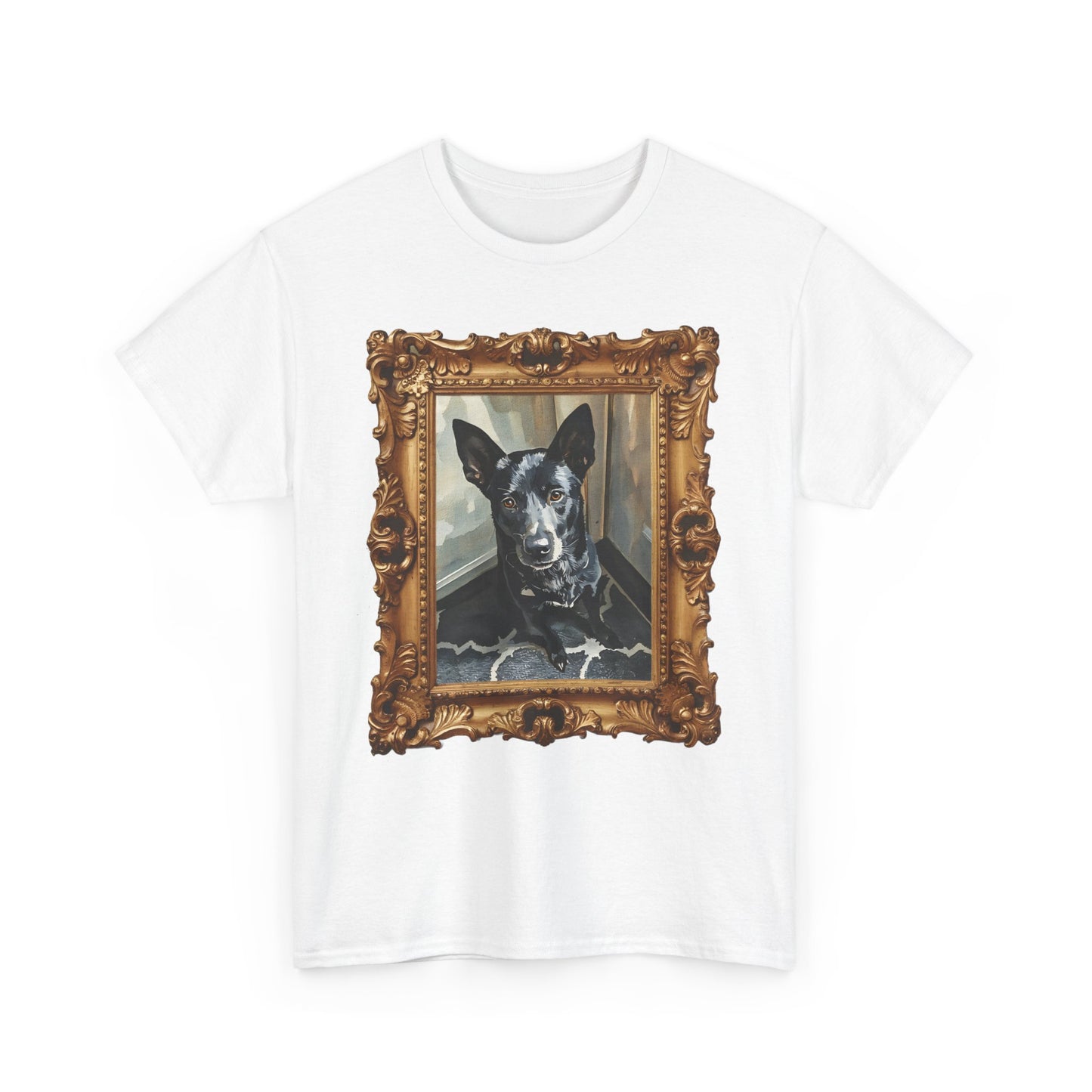 Unisex Heavy Cotton Personalized Watercolor Pet Art, Pet Lover Shirt, Gift for Dog Owners, Casual Wear, Unique Pet Art Tee