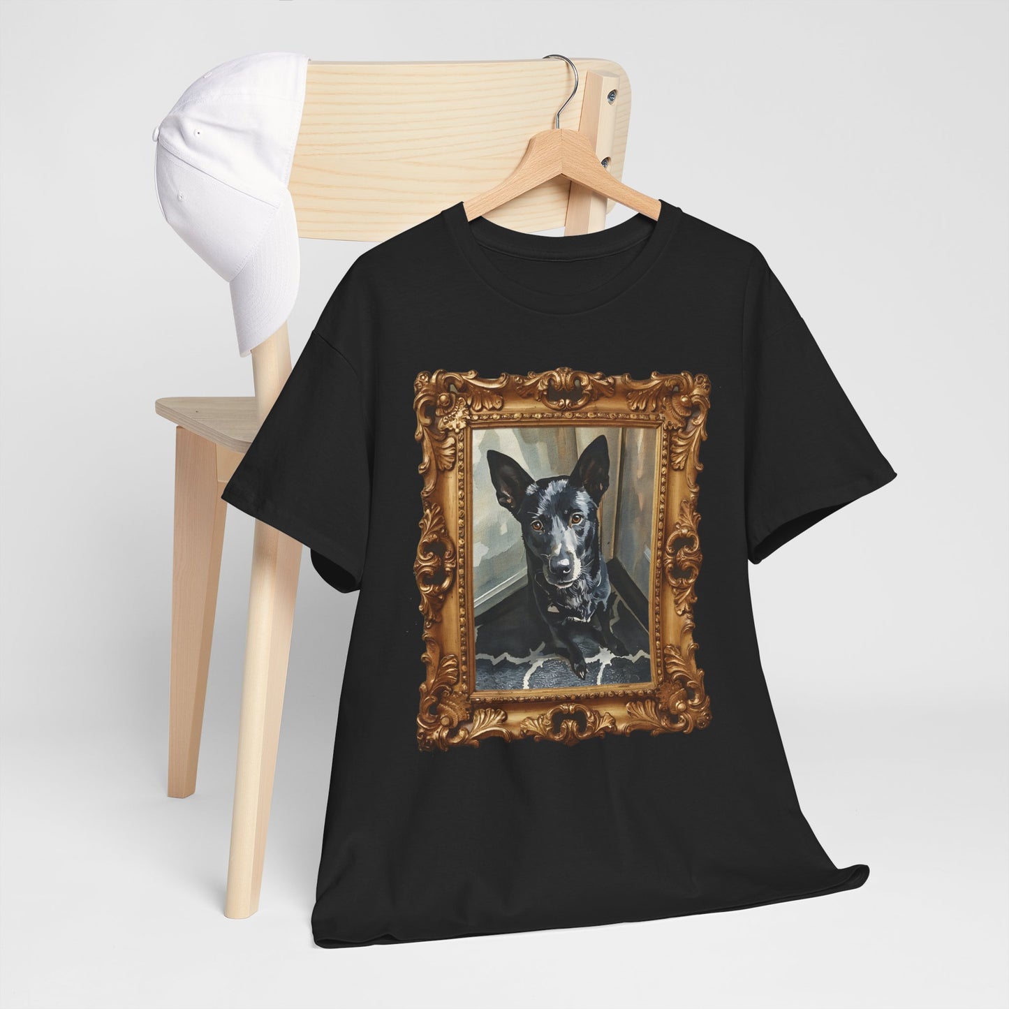 Unisex Heavy Cotton Personalized Watercolor Pet Art, Pet Lover Shirt, Gift for Dog Owners, Casual Wear, Unique Pet Art Tee